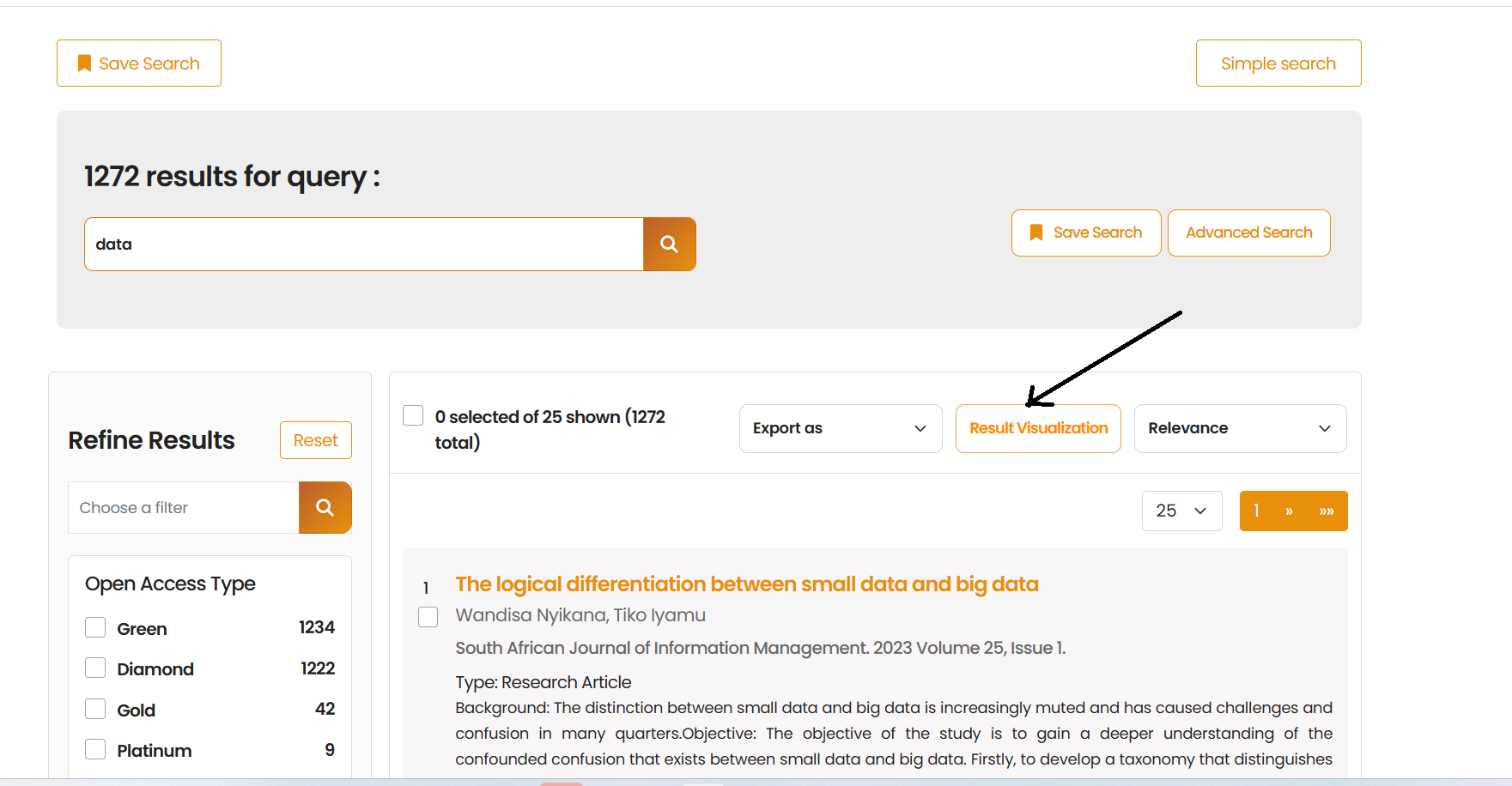 Interactive Results Visualization on AfricaRVI Website